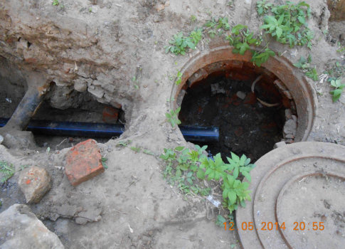 прокладка канализационной трубы d110мм (ремонт системы канализации) в здании детской коррекционной школы № 61VIII.